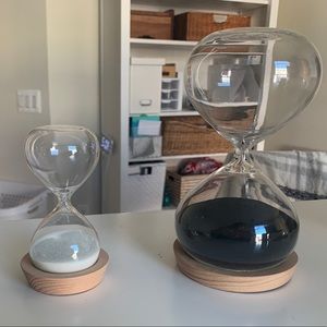 Set of Glass Sand Timers - 5 mins & 30 mins